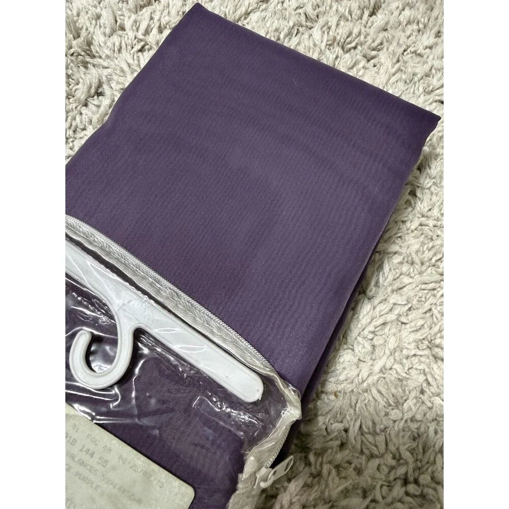 Purple “Emily”  Window Scarf Valance Topper Curtain New In Package 59x144 Sheer